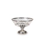 A GEORGE V SILVER PIERCED BON BON DISH, by Adie Brothers