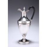 A GEORGE III SILVER CLARET JUG, by Hester Bateman, London 1779