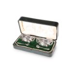 A CASED PAIR OF EDWARDIAN SILVER SALTS, JOSEPH GLOSTER, BIRMINGHAM 1902