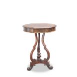 A VICTORIAN MAHOGANY OCCASIONAL TABLE