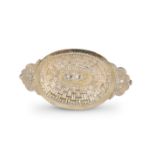 A CONTINENTAL SILVER-GILT OVAL DISH, probably German