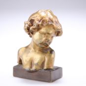 AFTER JEAN-MARIE CAMUS, GILT-BRONZE BUST OF A CHILD