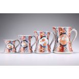 A GRADUATED SET OF FOUR JAPANESE IMARI JUGS