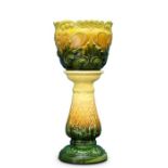 A BRETBY JARDINIERE ON STAND, LATE 19TH CENTURY