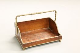 A FINE GILT-METAL MOUNTED ROSEWOOD BOOK TRAY