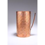 A LARGE ARTS AND CRAFTS COPPER TANKARD