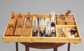 A COLLECTION OF WOOD WORKING TOOLS