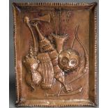 A LARGE COPPER RELIEF PLAQUE