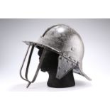 AN ENGLISH CIVIL WAR THREE-BAR LOBSTER POT CAVALRY HELMET, CIRCA 1640