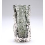 A WHITEFRIARS GLASS BARK VASE