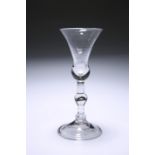 A LIGHT BALUSTER WINE GLASS