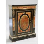 A 19TH CENTURY GILT-METAL MOUNTED AND EBONISED BOULLE PIER CABINET,