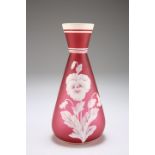 AN ENGLISH CAMEO GLASS VASE, PROBABLY BY THOMAS WEBB, LATE 19TH CENTURY,