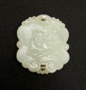 A CHINESE CELADON JADE PENDANT