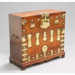 A KOREAN BRASS-MOUNTED ELM CHEST,