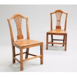 A PAIR OF GEORGE III COUNTRY OAK AND ELM SIDE CHAIRS