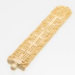 A 19TH CENTURY CANTONESE IVORY CRIBBAGE BOARD