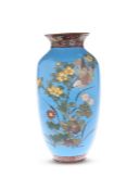 A JAPANESE CLOISONNE ENAMEL VASE, MEIJI PERIOD (1868-1912)