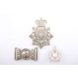 A SILVER-PLATED WAIST BELT CLASP OF THE LONDON SCOTTISH VOLUNTEERS