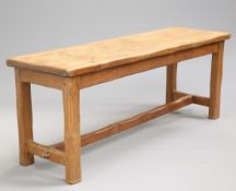 AN OAK KITCHEN TABLE