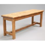 AN OAK KITCHEN TABLE