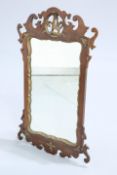 CARVED AND GILDED MAHOGANY FRETWORK MIRROR, IN GEORGE III STYLE