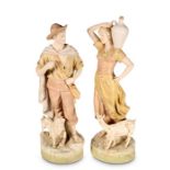 A LARGE PAIR OF ROYAL DUX FIGURES