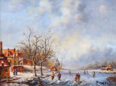 P*** HARRIS, DUTCH WINTER LANDSCAPES, A PAIR