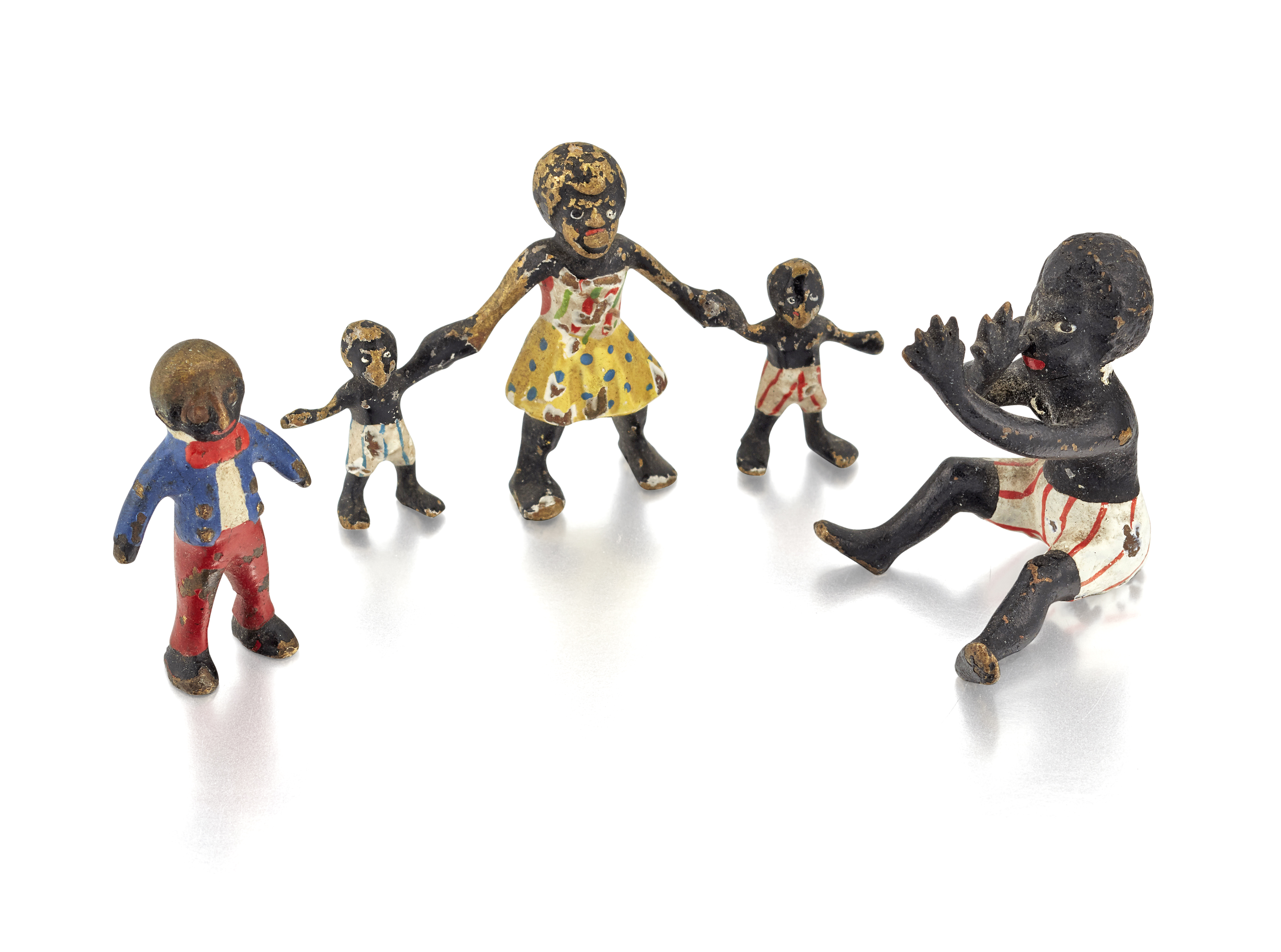 THREE EARLY 20TH CENTURY COLD PAINTED BRONZE FIGURES OF BLACK AMERICANA - Image 2 of 2