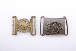 A VICTORIAN WAIST BELT CLASP OF THE INNS OF COURT RIFLE VOLUNTEERS