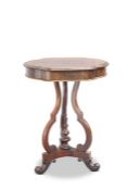 A VICTORIAN MAHOGANY OCCASIONAL TABLE