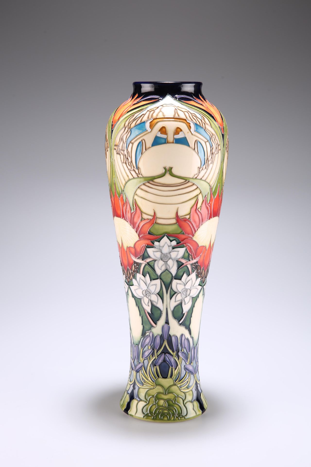 A LARGE MOORCROFT LIMITED EDITION POTTERY VASE,