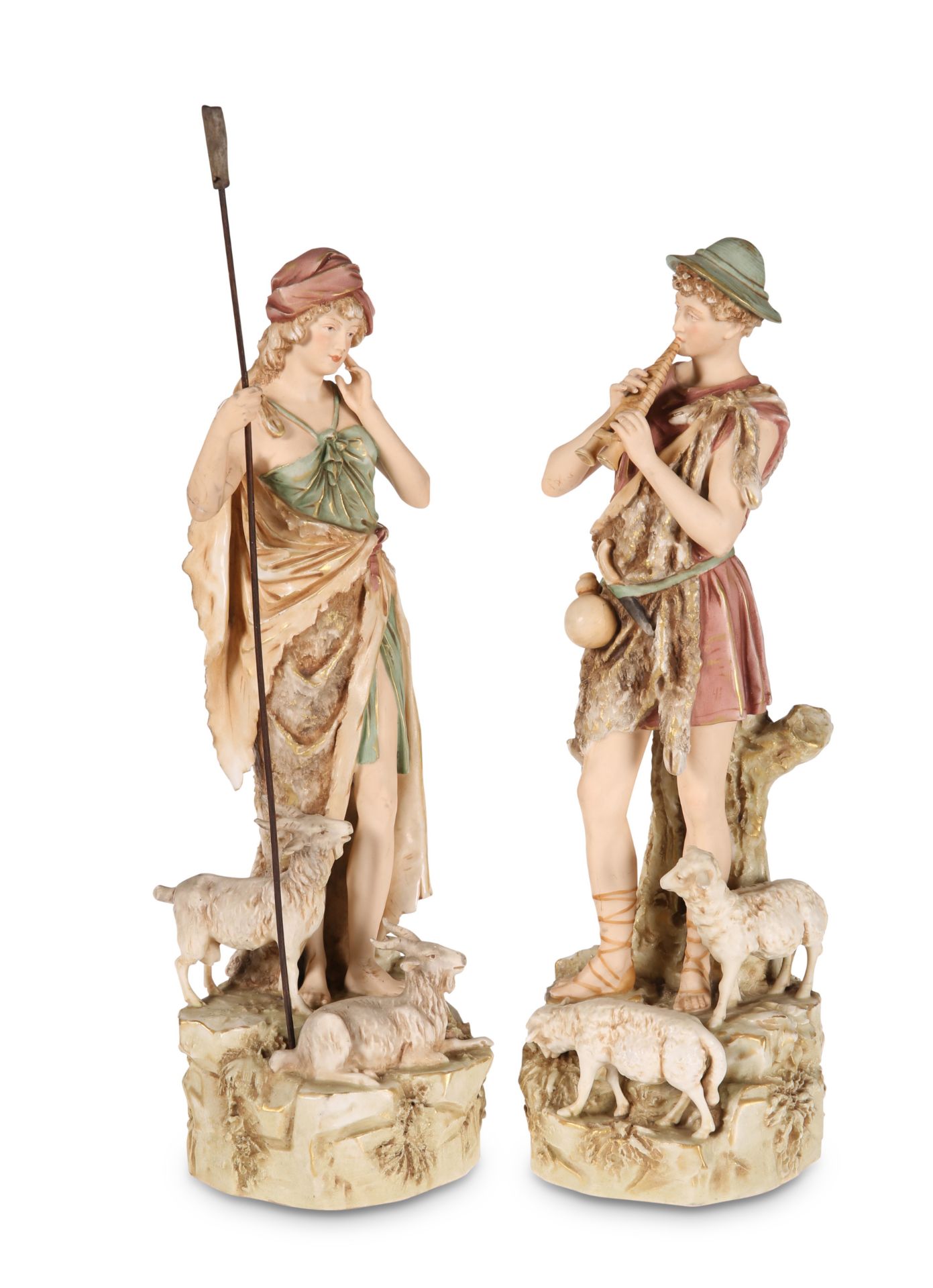 A PAIR OF ROYAL DUX FIGURES - Bild 2 aus 2