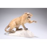 A BESWICK MODEL, "PUMA ON ROCK"