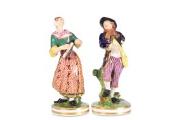 A PAIR OF BLOOR DERBY FIGURES, CIRCA 1830