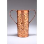 A LARGE ARTS AND CRAFTS COPPER TWO-HANDLED VASE