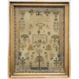 A GEORGE IV NEEDLEWORK SAMPLER