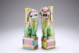 A PAIR OF CHINESE SHISHI INCENSE BURNERS