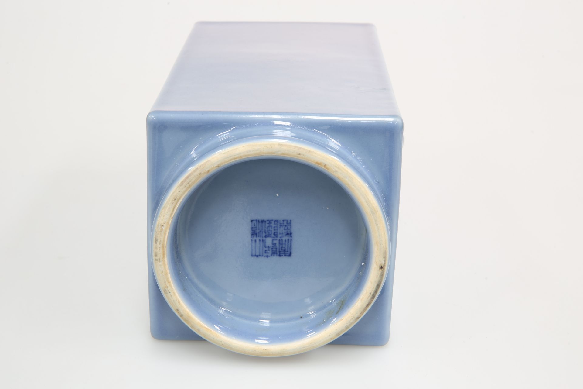 A CHINESE BLUE-GLAZED CONG VASE - Image 3 of 7