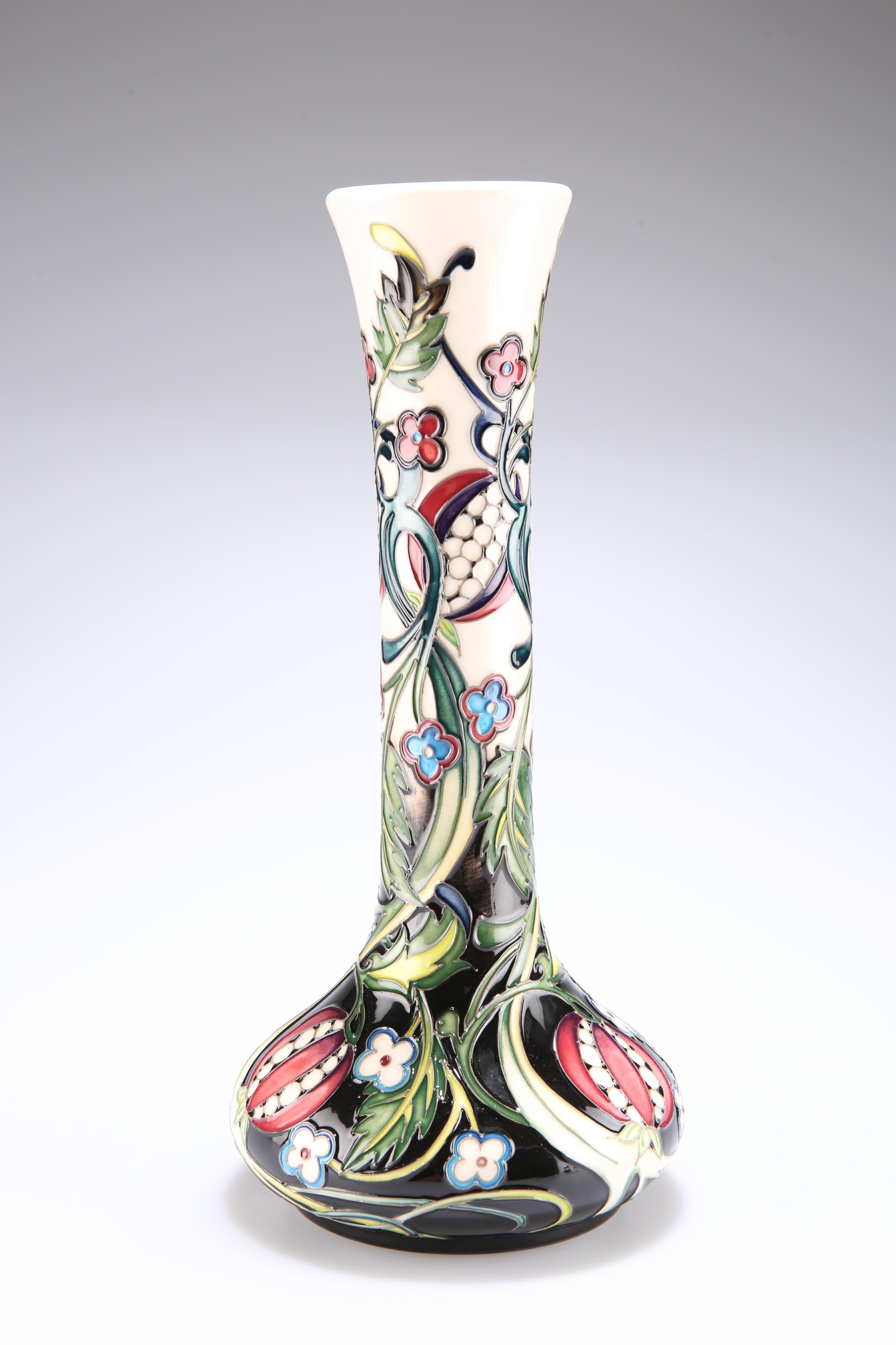 A MOORCROFT POTTERY TRIAL VASE