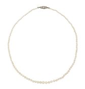 A NATURAL SALTWATER PEARL NECKLACE