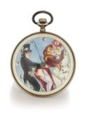 A DOXA EROTIC TABLE CLOCK,