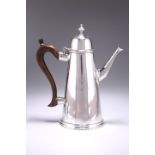 A VERY RARE GEORGE II PROVINCIAL SILVER COFFEE POT