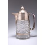 A LARGE VICTORIAN SILVER-MOUNTED LEMONADE JUG