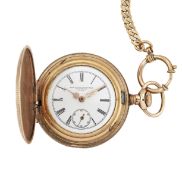 A GOLD FILLED DRESS POCKET WATCH