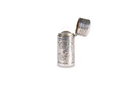 A VICTORIAN SILVER SCENT FLASK, by Sampson Mordan & Co