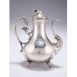 A FRENCH SILVER COFFEE POT, by Pierre Queille