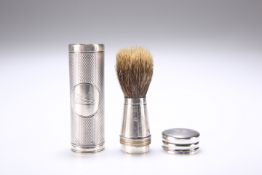 A VICTORIAN SILVER SHAVING BRUSH