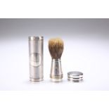 A VICTORIAN SILVER SHAVING BRUSH