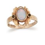 A 9CT OPAL RING